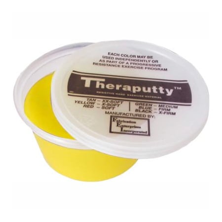 Fabrication Enterprises TheraPutty Plus Antimicrobial Exercise Putty, Yellow, 2 Ounce, X-Soft 256310